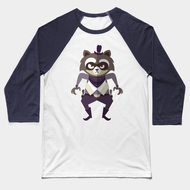 Rocky Raccoon II Baseball T-Shirt by slugbunny